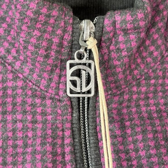 Straight Down Nantucket Mens Large Pink Gray 1/4 Zip golf pullover vest NEW NWT - Picture 4 of 15